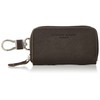 PRISM Premium Domestic Cow Leather Prismatic Embossed Round Zipper Keychain,