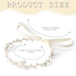 FloralGrace Pack of 2 Flower Wreath Hair Children, Flower Hair Accessories Girls, Wedding Flowers Hair Wreath, Headband Girls for Wedding, Birthday, Party