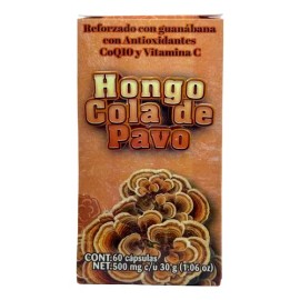 Hongo Cola de Pavo Herbolaria Saludable 60 Cápsulas Suplemento Nutricional