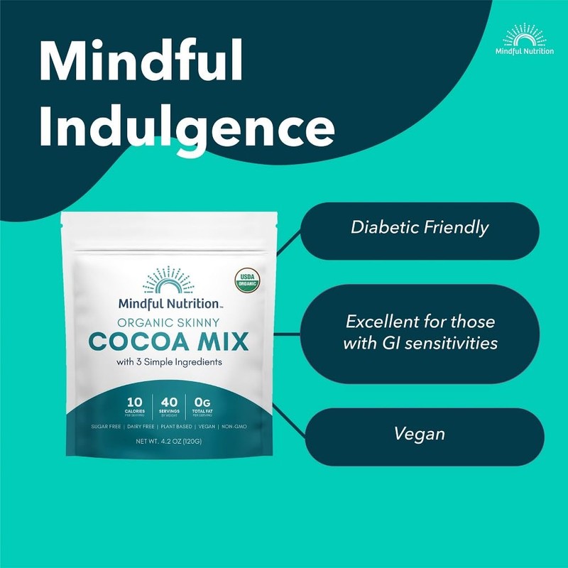 Mindful Nutrition Organic Skinny Hot Cocoa Mix - 40 Servings