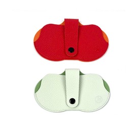 JAVOedge - (2 PACK Large Size - Ultra Slim Eyeglass Storage Case Fits Most Large Sunglasses (Red, White)