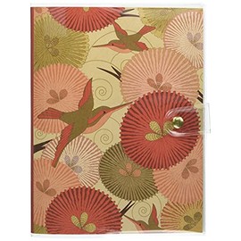 Nakabayashi Cover Pocket Album, Large Size, Holds 40 Pieces, Japanese Pattern, Red, Aka-PVL-401-6