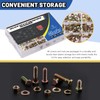 Glarks 112Pcs 3/8"-16 Grade 8 Coarse Thread Hex Bolt, Nut,