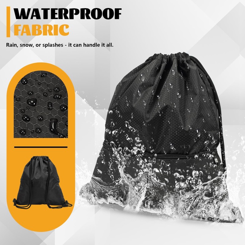 Drawstring Backpack, String Bag Drawstring Bag with Front Pocket, Draw