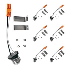 ASD (6 Pack) Retrofit Kit for LED Disk Light Installation in 4 Inch Recessed Can, E26 Base and TP24 Connector for Traditional Recessed Can