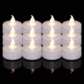 Battery Operated LED Tea Lights :100 Pack Flameless LED Flickering Candles Long Lasting 200+ Hours Electric Candle in Warm White Ideal for Party, Wedding, Birthday, Gifts and Home Decoration