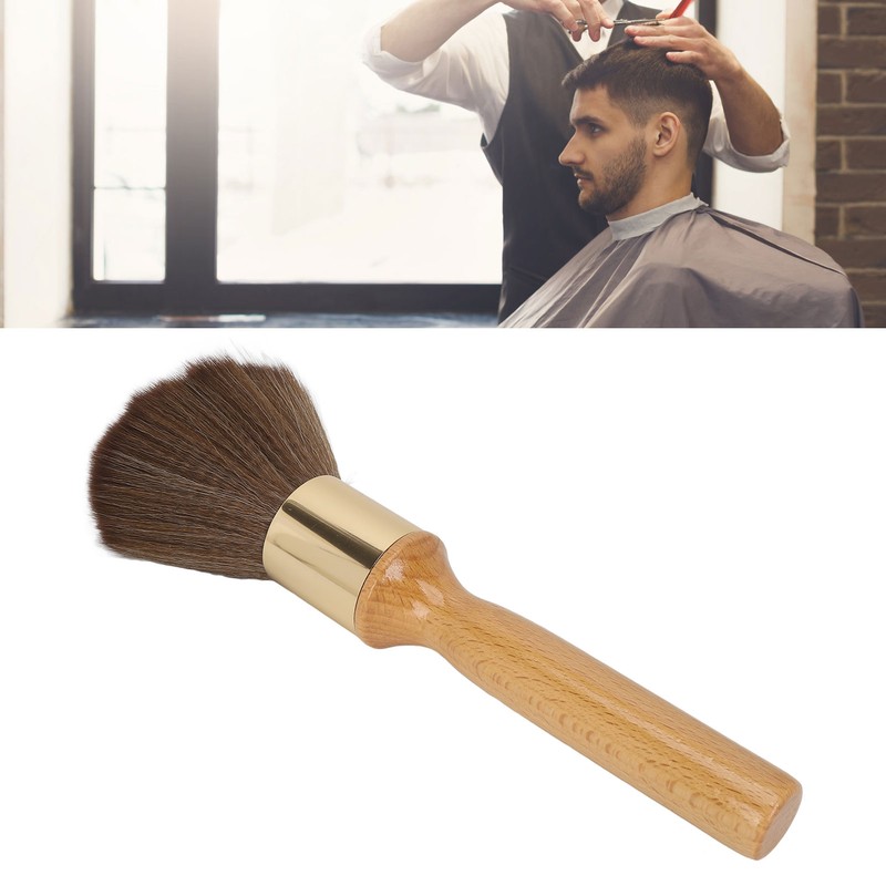 Neck Duster Brush Beech Wood Ergonomic Handle Portable Broken Hair