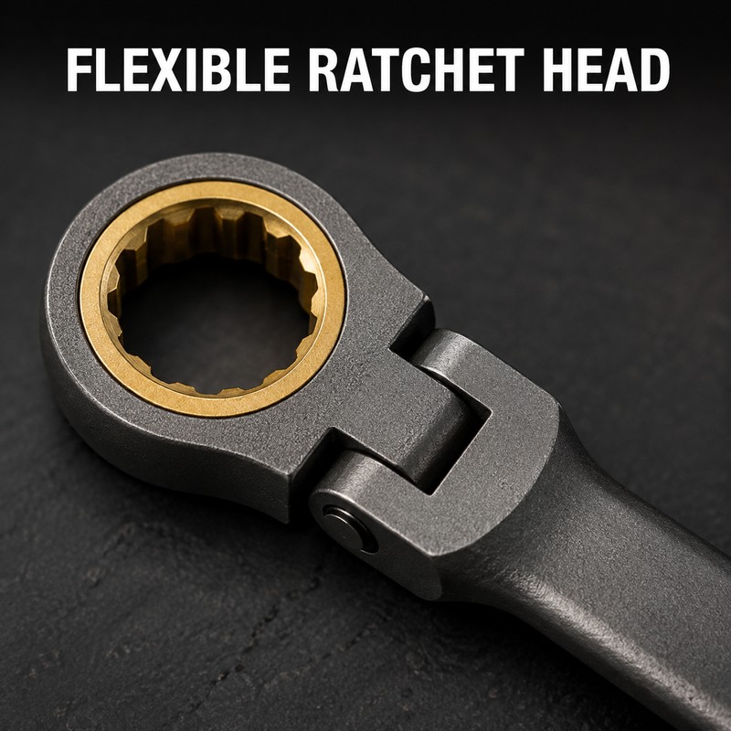 23-Piece Flexible Head Ratchet Wrench Socket & Screwdriver Bit Set