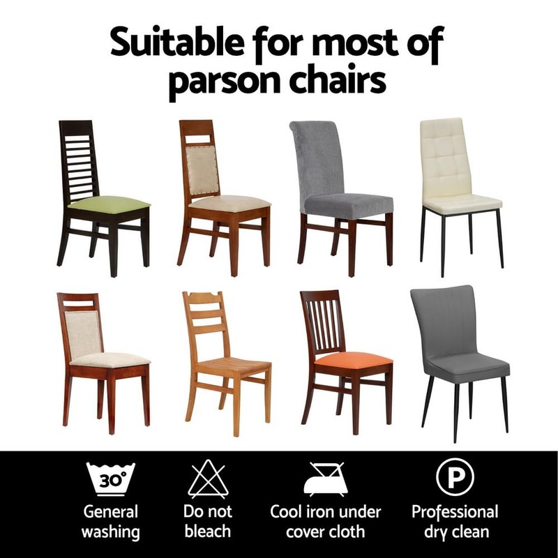 Artiss Dining Chair Covers 4X Slipcovers Spandex Stretch Banquet Wedding