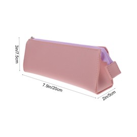 Operitacx Minimalistische Bleistifttasche Make-up-tasche Federmäppchen 2 Stück Pu-leder Aufbewahrungstasche Für Schreibwaren Für Studenten Waschbar Silber