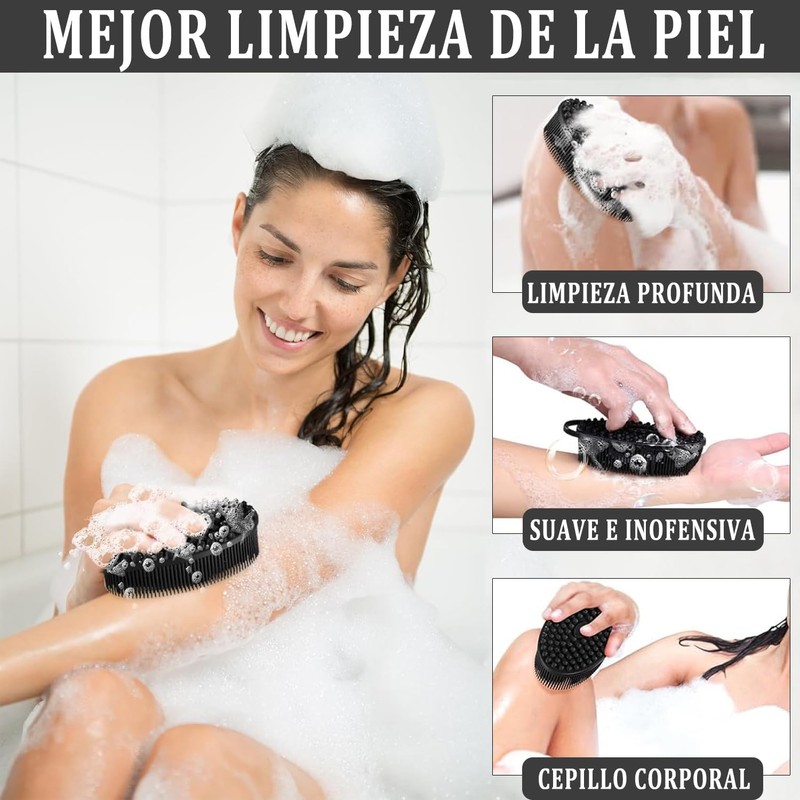Cepillo de Baño de Silicona EPANO (2 Piezas) - Exfoliación