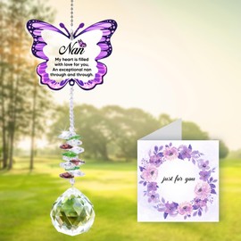Gifts for Nan, Nan Birthday Gift from Grandchildren Sun Catchers, Retirement Grandparents Day Presents from Grandkid, Great Memorial Nan Grandma Gifts