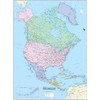 CoolOwlMaps North America Continent Wall Map - Rolled Paper (30x40)