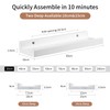Gieanoo Wall Shelf, White, 30 cm, Picture Shelf, Solid Oak,