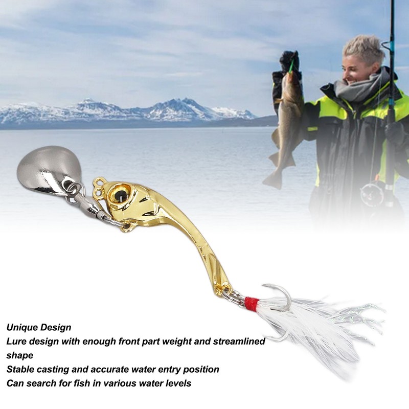 5pcs Metal VIB Fishing Lure Professional Rotating Sequins Lure Bait