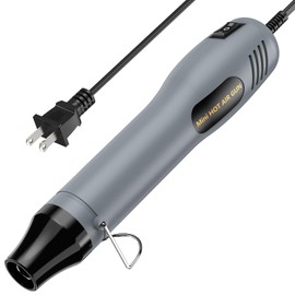 Mini Heat Gun 482℉ & 662℉ 2-Modle Temperature Control, Overload protection Ergonomic Design pistola de calor,Mini heat gun' for crafting，shrink tubing，vinyl wrap，resin
