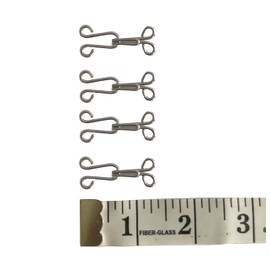 4 x Large Silver Metal Rustproof Hooks & Eye Sewing Closure for Fur Coat Jacket Cape Stole Bracelet Jewelry Books Crafts and More