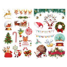 Seasonstorm Kawaii Merry Christmas Aesthetic Diary Travel Journal Paper Stickers Scrapbooking Stationery Sticker Flakes Art Supplies (PK567)