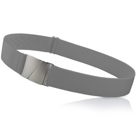 ONE-BELT No Show Invisible Elastic Belts for Women & Men 1.5" adjustable Non Slip Fits waist upto 50 Inch. Designed in USA., Grey, Standard
