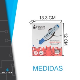 Marcador Pizarrón Blanco Nextep Color Azul Com12 Pzas