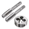 sourcing map 3pcs Metric Hand Tap & Die Set, M12
