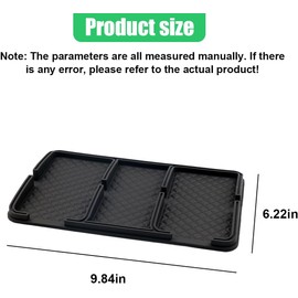 Alfombrilla para Tablero de Coche, Bandeja Antideslizante para Tablero Automático, Almohadilla Soporte para Smartphone de Vehículo con Fuerte Agarre, Accesorio Multifuncional de