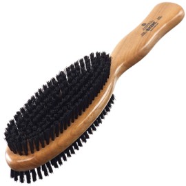 Kent CC20 Double Sided Cherrywood Clothes Brush and Lint Remover, Firm Side for Dust and Dirt, Soft Side for Gentle Brushing for Keeping Fabrics Free from Fibres, Fluff and Pet Hair, Made in England