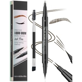 Magic Microblading Eyebrow Contouring Pencil - Eyebrow Pen,Brow Pencil 2-in-1 Dual-Ended - Precise Waterproof Brow Pen 2 Tipped Precise Waterproof With A Micro-Fork Tip Applicator