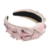 Florate Knotted Sequined Crystal Headband for Women Rhinestone Bling Bling
