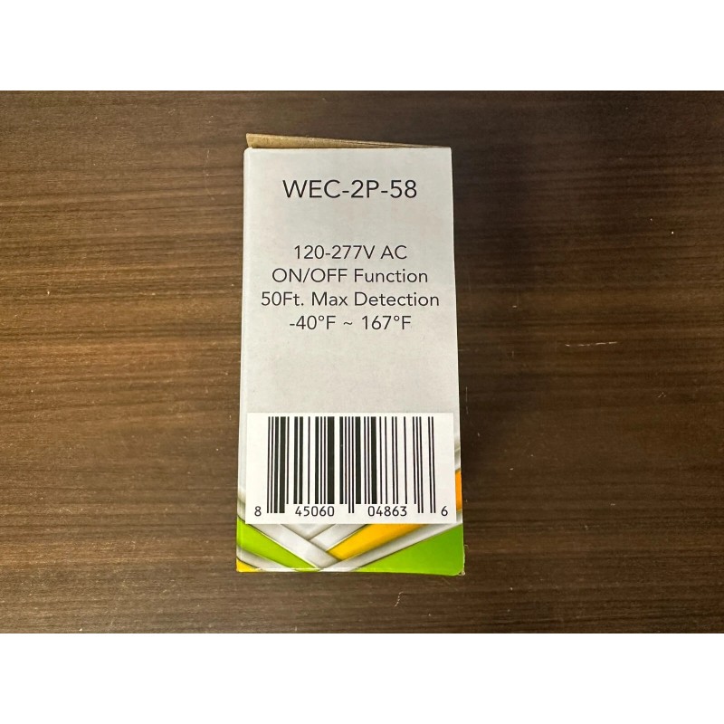 WESTGATE CONTROLS WEC-2P-58 Indoor PIR Motion Sensor 120-277V AC ON/OFF