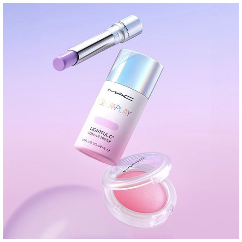 MAC Glowplay Lightful C3 Tone-up Primer SPF50+/PA+++ 30ml, Shade:Rosy Lavender
