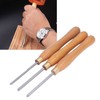 3Pcs Wood Lathe Turning Tool Chisel Beech Handle Steel Insert