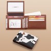VANNANBA Cow Print Wallet for Men Slim Bifold Credit Card