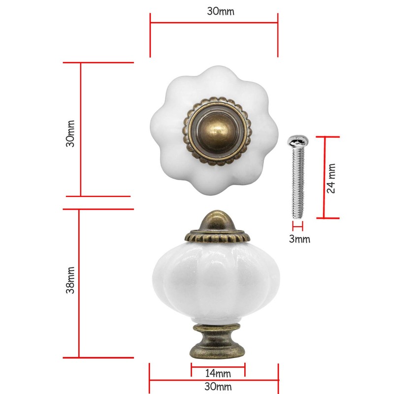 FUXXER® Antique Furniture Handles Drawer Knobs Bronze Brass Set of