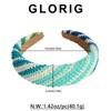 Glorig Straw Blue Headbands For Women Chic Wide Hair Bands