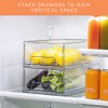 Sorbus Fridge Drawers - Clear Stackable Pull Out Refrigerator Organizer