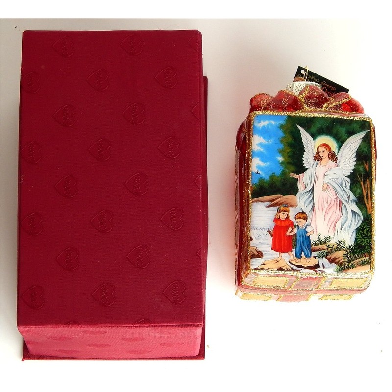 Old World Christmas Guardian Angel Inside Art Ornament