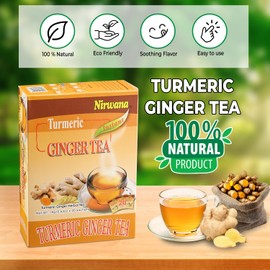 Turmeric Ginger Tea – Warming Herbal Blend with Spices – Soothing & Aromatic Loose Leaf or Tea Bags 20 Sachets