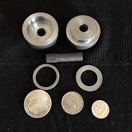 USAReplacementparts Coin Ring Puncher & Spacer Set | Golden Punch Metal Hole Jewelry Making Tools | 4 Punches Ring Making Tool | Self Centering Punches Set | Coin Punch Kit Made in USA - 1.60 Pound