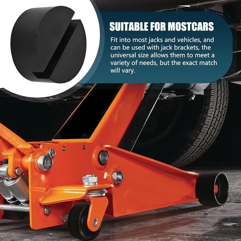 2 Pack Car Floor Jack Pads, Slotted Pucks Support Elastic