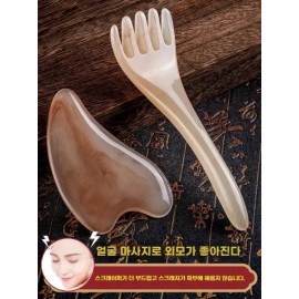 바디괄사 얼굴 마사지 하트 리프팅 포크 승모근 림프 빗 국수조각봉 두피 [Q. 삼발이 빗 생강 오일 50 침술 포인트 맵] Body Gua Sha Face Massage Heart Lifting Fork Trapezius Lymph Comb Noodle Piece Stick Scalp [Q. Tripod Comb Ginger Oil 50 Acupuncture Point Map]