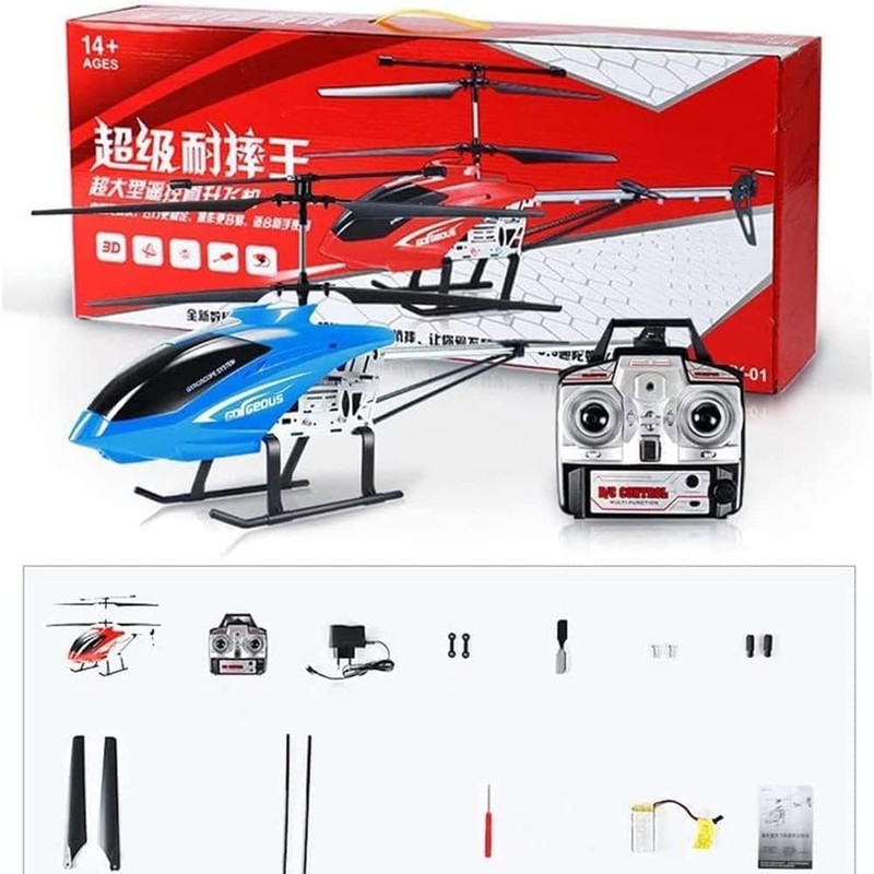 YUEQISM Red Large Fall Resistant Rc Helicopter 3.5 Channels Remote