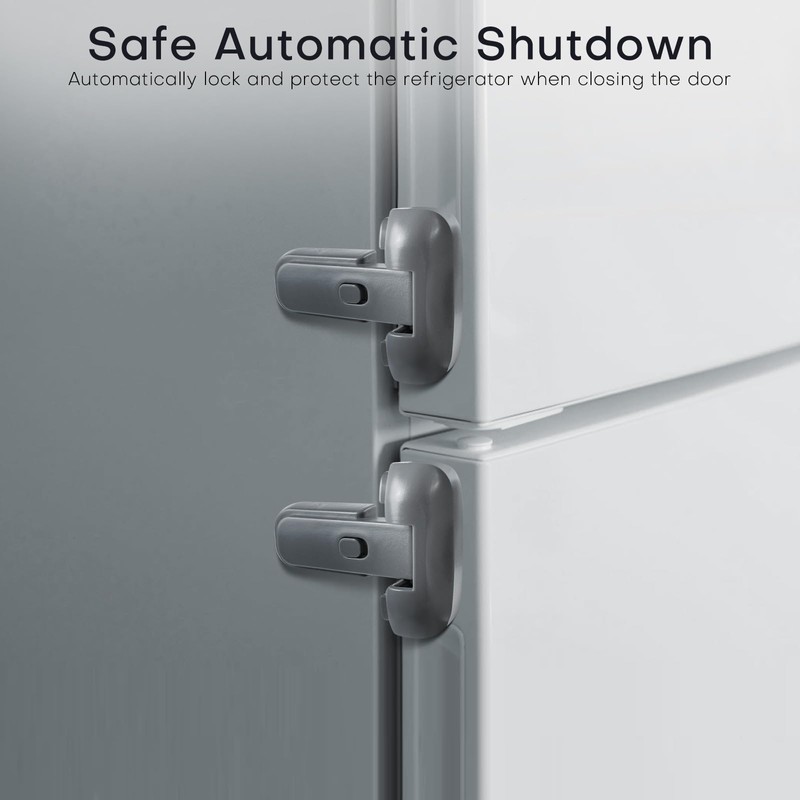 Child Proof Fridge Lock with Adhesive, 1" Refrigerator Freezer Door