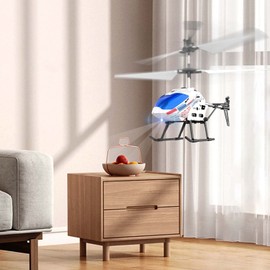 DEERC Remote Control Helicopter, 3.5 CH Altitude Hold RC Helicopters w/Gyro for Beginner, 2 Shells LED Light One Key Take Off/Landing, 2.4GHz Aircraft Indoor Flying Toy for Kids Boys Girls