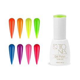 TONES Gel Polish Kit - Neon (8 Colors x 0.56 fl oz)