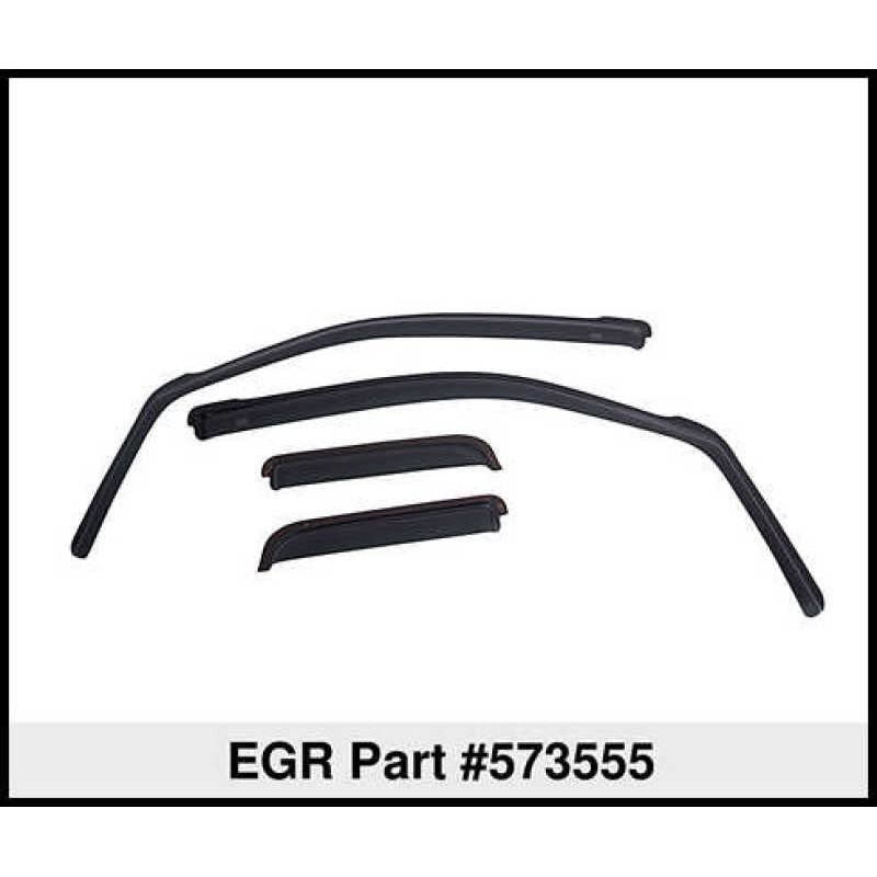 EGR 573555 Window Visors Full Set Truck Accessory With Smooth