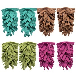 8 Pack 6 Layer Fleece Duster Refills for Swiffer Hand Duster, Zero Waste, 360-degree Cleaning，Reusable and Washable Replacement Dusters for Cleaning Ceiling Fan Hardwoods and Furniture(Dark Color)