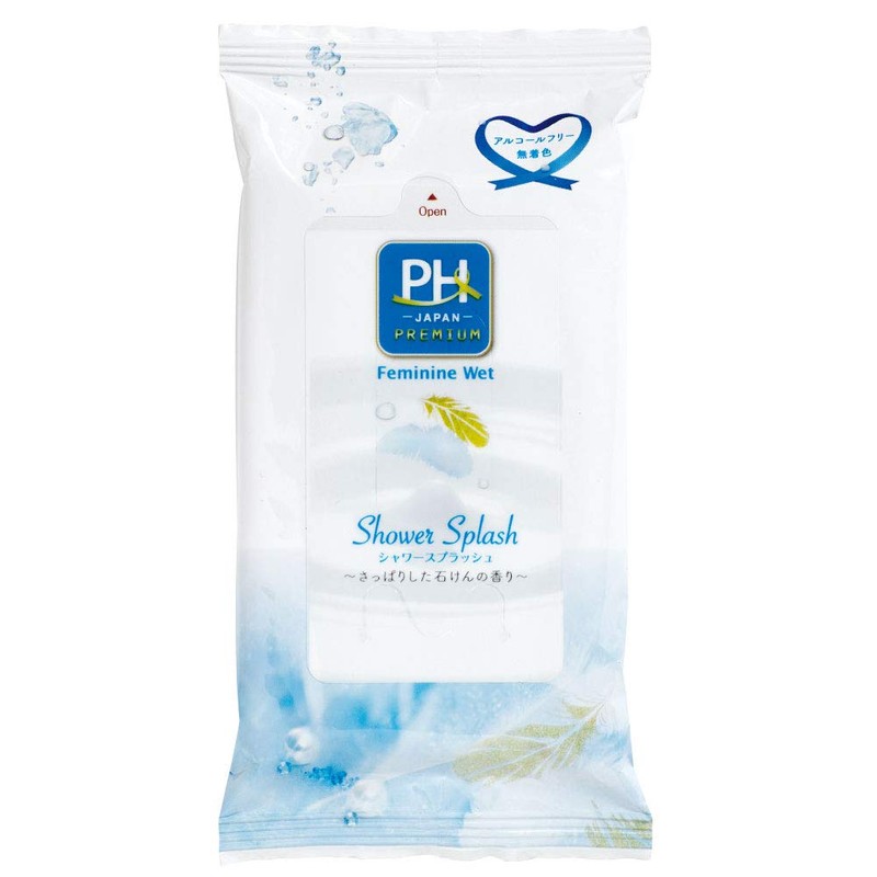 PH JAPAN Premium Feminine Wet Shower Splash Sheet Type (Femit),