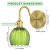 Phaosio Vintage Tulip Green Glass Shade Hardwired Wall Sconce –