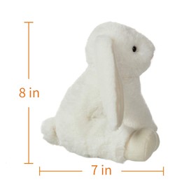 Apricot Lamb Toys Plush Cream Bunny Rabbit Stuffed Animal with Fluffy Soft Ears (Cream Bunny, 8 Inches)